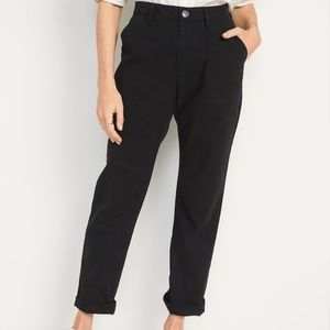 High-Waisted Straight Canvas Workwear Pants for Women
New with tags